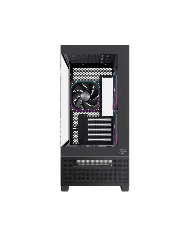 Einarex PC Case mATX SM501D RGB 3x Pre-Installed Fans , Display, Black Einarex PC Case mATX SM501D RGB 3x Pre-Installed Fans , Display, Black