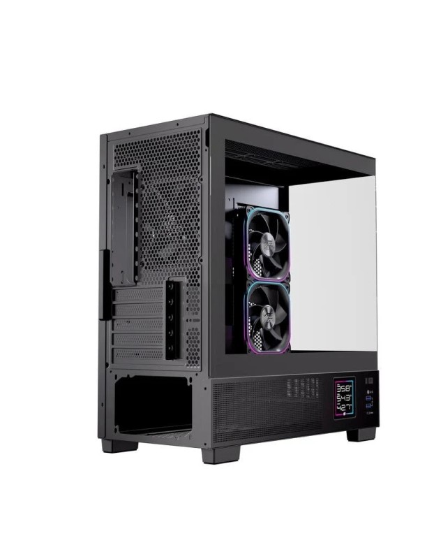 Einarex PC Case mATX SM501D RGB 3x Pre-Installed Fans , Display, Black Einarex PC Case mATX SM501D RGB 3x Pre-Installed Fans , Display, Black