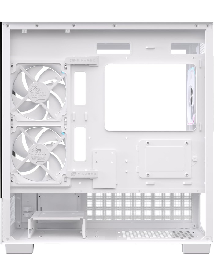 Einarex PC Case mATX SM501D RGB 3x Pre-Installed Fans , Display, White Einarex PC Case mATX SM501D RGB 3x Pre-Installed Fans , Display, White