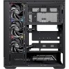Einarex PC Case ATX S800 RGB, Tempered Glass Front and Side Panel, 4x Pre-Installed Fans, Black
