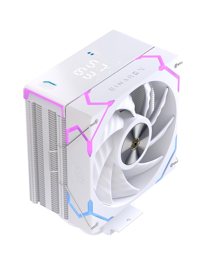 Einarex Gaming Cooling CPU, 4 Copper Heat Pipes, Integrated Display GLIDE G100 White Einarex Gaming Cooling CPU, 4 Copper Heat Pipes, Integrated Display GLIDE G100 White