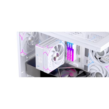 Einarex Gaming Cooling CPU, 4 Copper Heat Pipes, Integrated Display GLIDE G100 White Einarex Gaming Cooling CPU, 4 Copper Heat Pipes, Integrated Display GLIDE G100 White