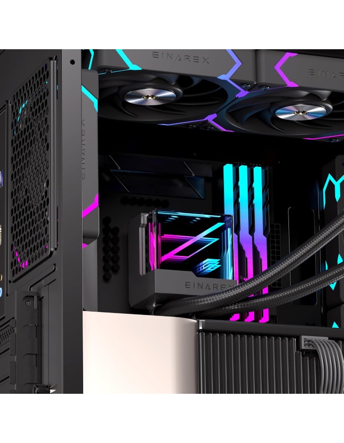 Einarex CPU Liquid Cooler 2xFans LED Display VERTEX 240mm Black Einarex CPU Liquid Cooler 2xFans LED Display VERTEX 240mm Black