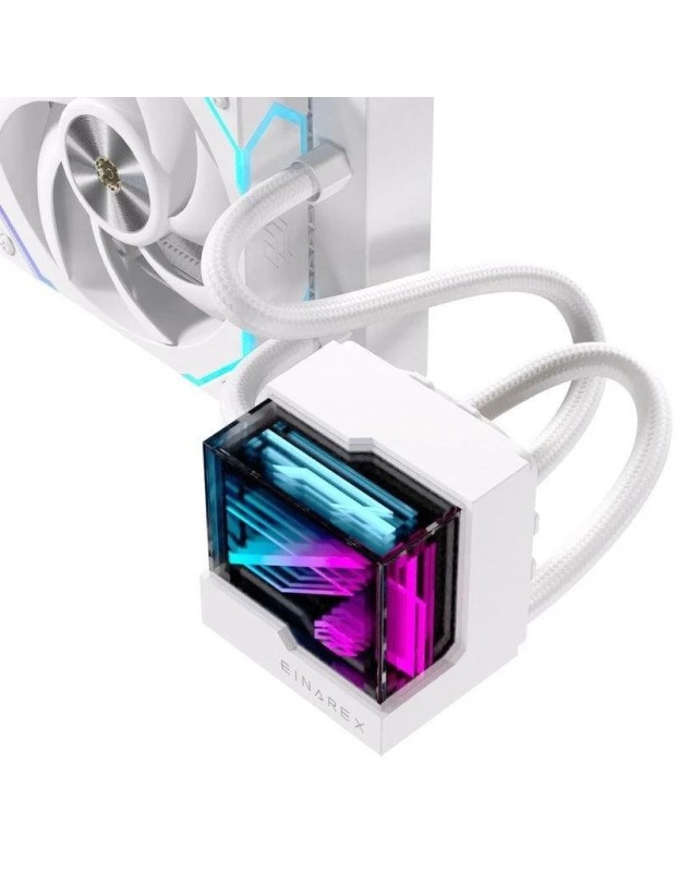 Einarex CPU Liquid Cooler 2xFans LED Display VERTEX 240mm White