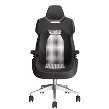 Thermaltake ARGENT E700 Real Leather Gaming Chair-Storm Black with houndstooth fabric