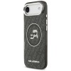 Karl Lagerfeld IML Glitter Karl &amp;amp; Choupette Heads Logo MagSafe iPhone Air Case - Black