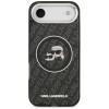 Karl Lagerfeld IML Glitter Karl &amp;amp; Choupette Heads Logo MagSafe iPhone Air Case - Black