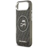 Karl Lagerfeld IML Glitter Karl &amp;amp; Choupette Heads Logo MagSafe iPhone Air Case - Black
