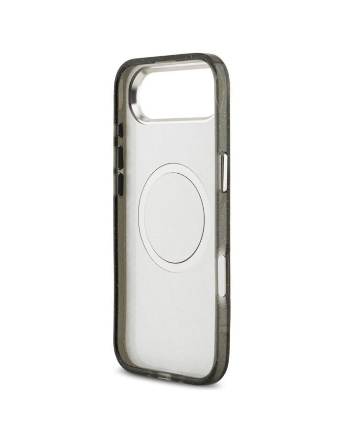 Karl Lagerfeld IML Glitter Karl &amp;amp; Choupette Heads Logo MagSafe iPhone Air Case - Black