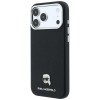 Karl Lagerfeld Grained Karl Head Metal MagSafe Case for iPhone 18 Pro Max / 17 Pro Max - Black