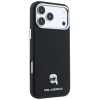 Karl Lagerfeld Grained Karl Head Metal MagSafe Case for iPhone 18 Pro Max / 17 Pro Max - Black