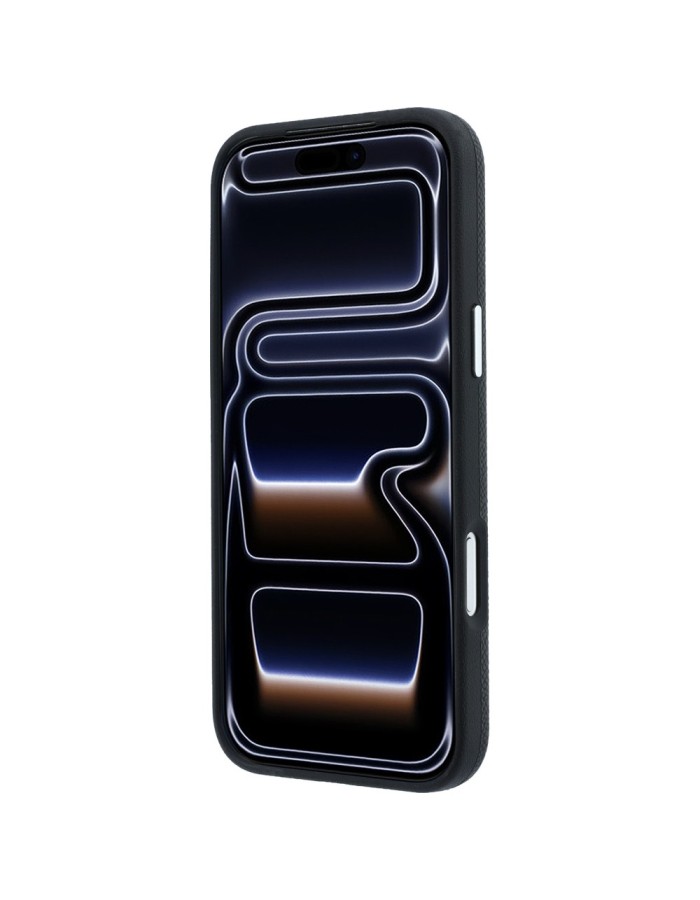 Karl Lagerfeld Grained Karl Head Metal MagSafe Case for iPhone 18 Pro Max / 17 Pro Max - Black