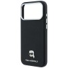 Karl Lagerfeld Grained Karl Head Metal MagSafe Case for iPhone 18 Pro Max / 17 Pro Max - Black