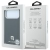 Karl Lagerfeld Grained Karl Head Metal MagSafe Case for iPhone 18 Pro Max / 17 Pro Max - Black