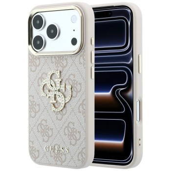 Guess 4G &amp;amp; Big Strass Logo Case for iPhone 18 Pro Max / 17 Pro Max - Pink