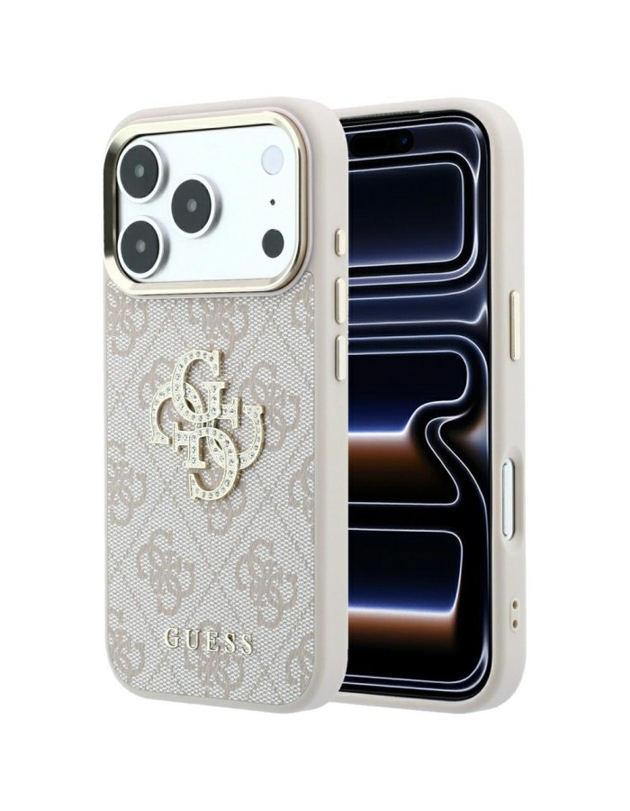 Guess 4G & Big Strass Logo Case for iPhone 18 Pro Max / 17 Pro Max - Pink Guess 4G & Big Strass Logo Case for iPhone 18 Pro Max / 17 Pro Max - Pink