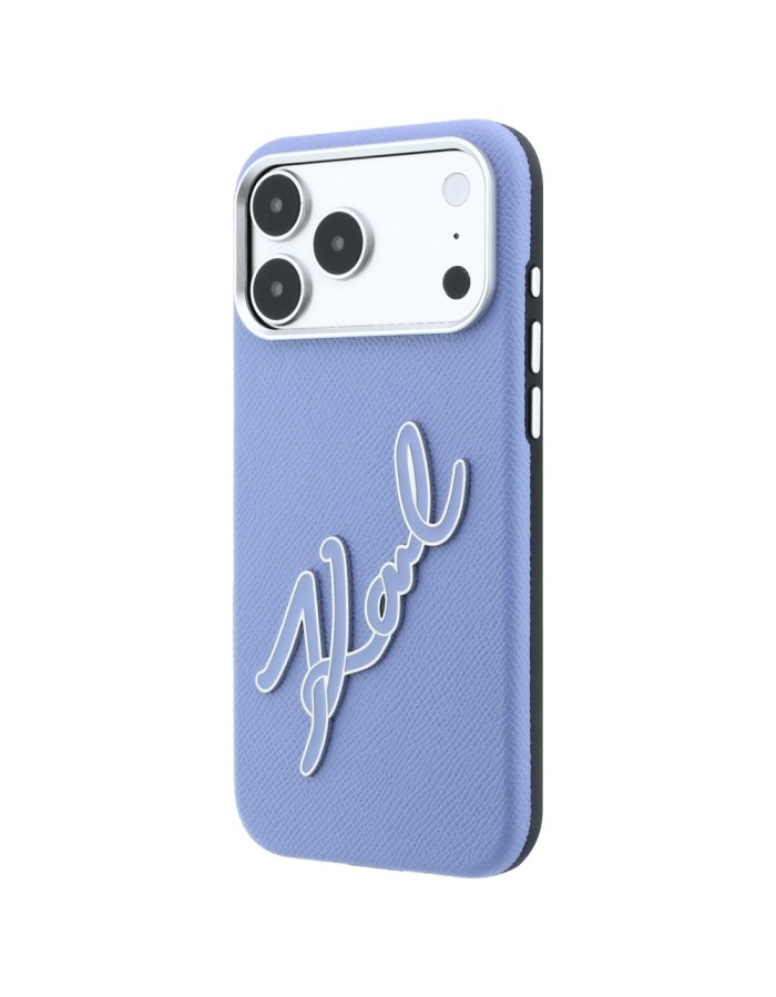 Karl Lagerfeld Smooth Big Resin Signature Logo Case for iPhone 18 Pro / 17 Pro - Blue Karl Lagerfeld Smooth Big Resin Signature Logo Case for iPhone 18 Pro / 17 Pro - Blue