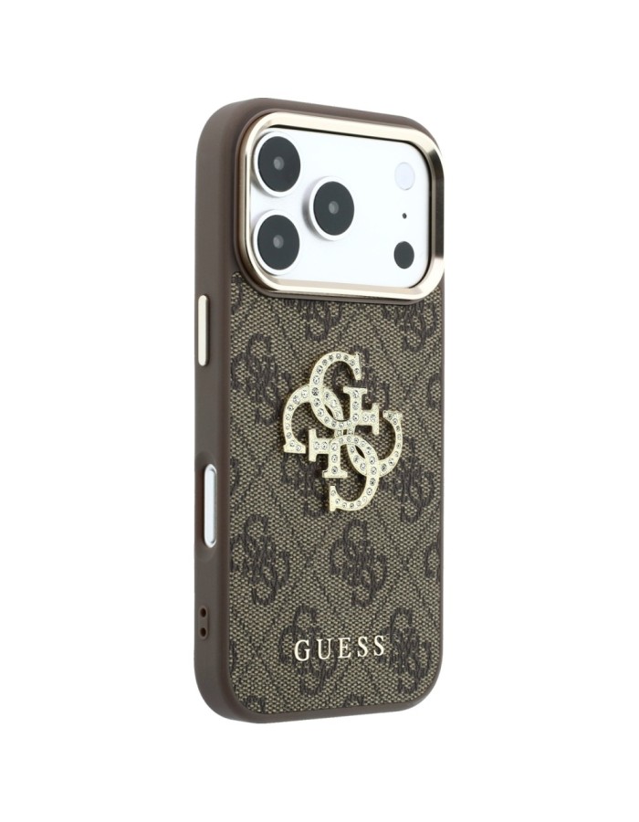 Guess 4G &amp;amp; Big Strass Logo Case for iPhone 18 Pro / 17 Pro - Brown