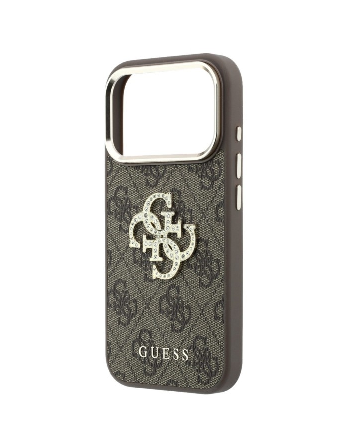 Guess 4G &amp;amp; Big Strass Logo Case for iPhone 18 Pro / 17 Pro - Brown