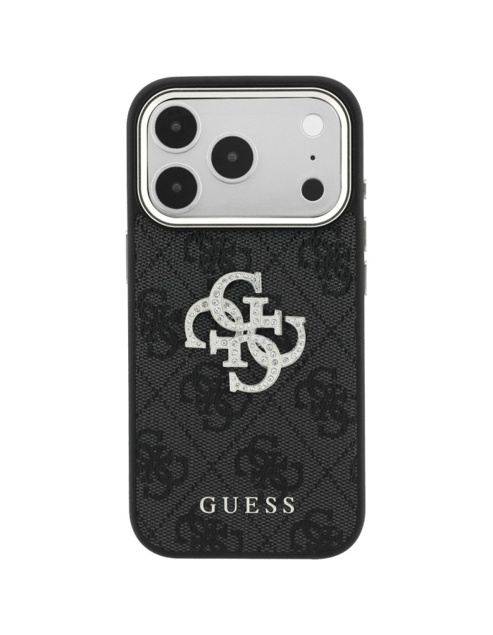 Guess 4G &amp;amp; Big Strass Logo Case for iPhone 18 Pro / 17 Pro - Black