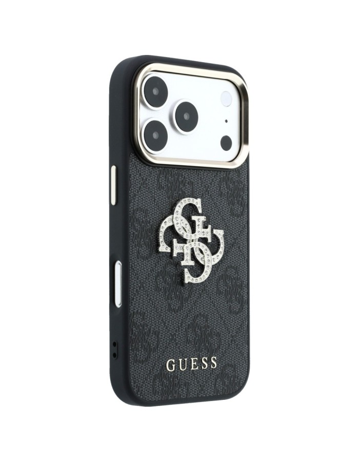 Guess 4G &amp;amp; Big Strass Logo Case for iPhone 18 Pro / 17 Pro - Black