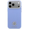 Guess Grained Round Strass Logo MagSafe Case for iPhone 18 Pro / 17 Pro - Blue