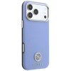 Guess Grained Round Strass Logo MagSafe Case for iPhone 18 Pro / 17 Pro - Blue