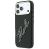 Karl Lagerfeld Smooth Big Resin Signature Logo Case for iPhone 18 Pro Max / 17 Pro Max - Black