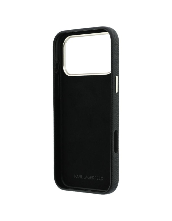 Karl Lagerfeld Smooth Big Resin Signature Logo Case for iPhone 18 Pro Max / 17 Pro Max - Black