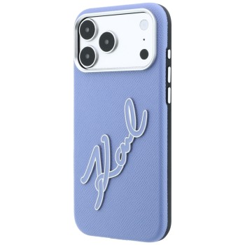 Karl Lagerfeld Smooth Big Resin Signature Logo Case for iPhone 18 Pro Max / 17 Pro Max - Blue Karl Lagerfeld Smooth Big Resin Signature Logo Case for iPhone 18 Pro Max / 17 Pro Max - Blue
