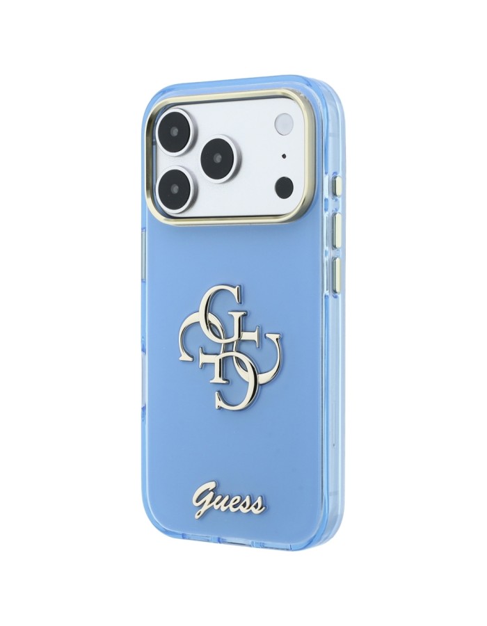 Guess IML 4G Script Metal Case for iPhone 18 Pro Max / 17 Pro Max - Light Blue Guess IML 4G Script Metal Case for iPhone 18 Pro Max / 17 Pro Max - Light Blue