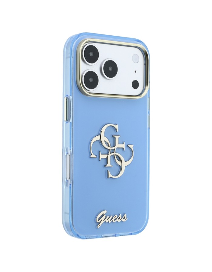 Guess IML 4G Script Metal Case for iPhone 18 Pro Max / 17 Pro Max - Light Blue Guess IML 4G Script Metal Case for iPhone 18 Pro Max / 17 Pro Max - Light Blue
