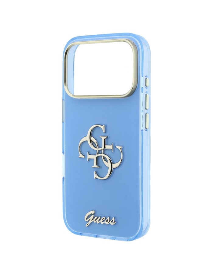 Guess IML 4G Script Metal Case for iPhone 18 Pro Max / 17 Pro Max - Light Blue Guess IML 4G Script Metal Case for iPhone 18 Pro Max / 17 Pro Max - Light Blue