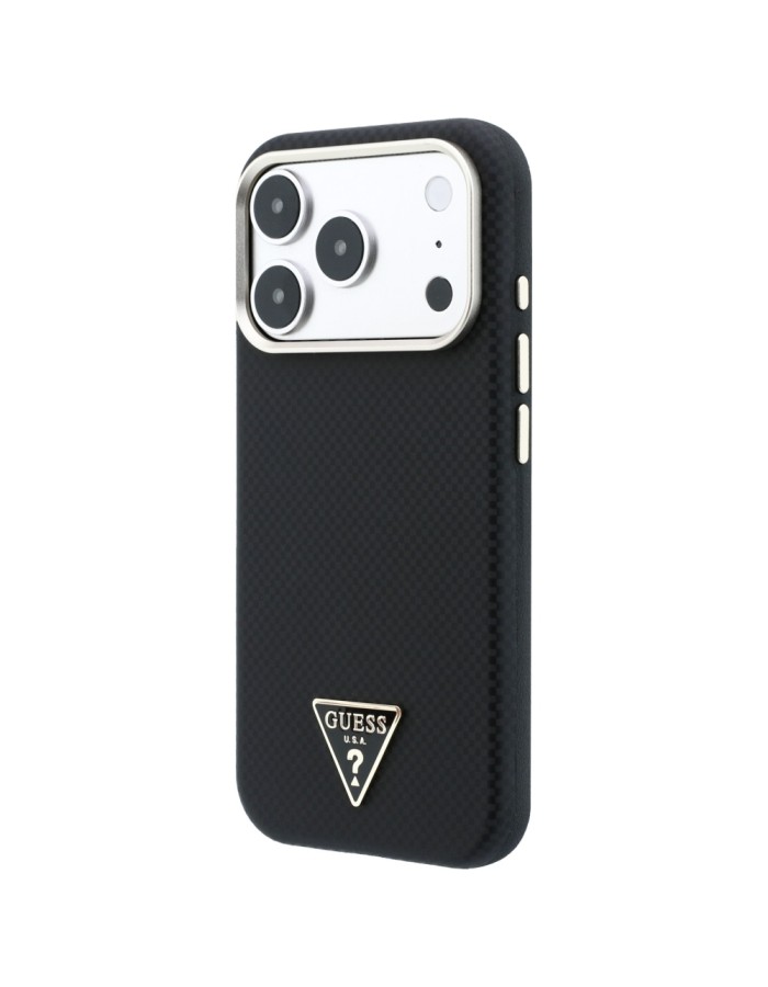 Guess Kevlar Triangle Logo MagSafe Case for iPhone 18 Pro Max / 17 Pro Max - Black