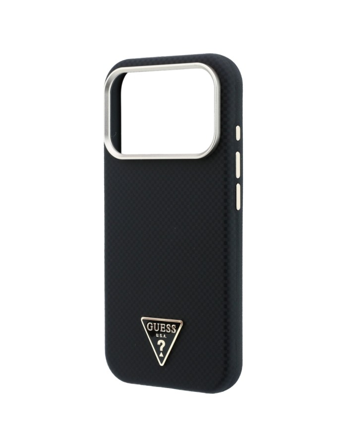 Guess Kevlar Triangle Logo MagSafe Case for iPhone 18 Pro Max / 17 Pro Max - Black