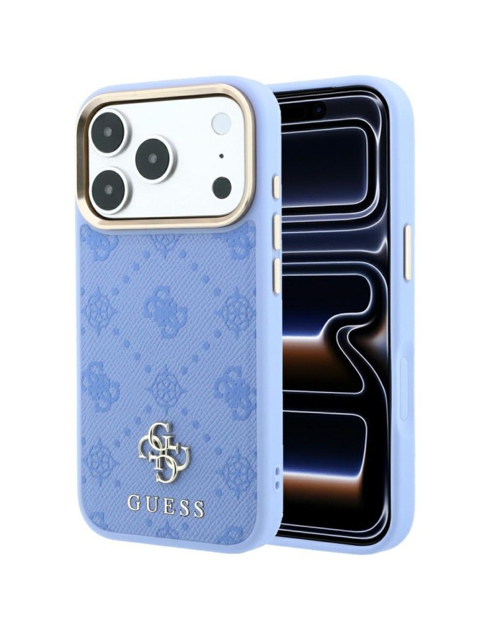 Guess Peony 4G Small Logo MagSafe Case for iPhone 18 Pro / 17 Pro - Light Blue