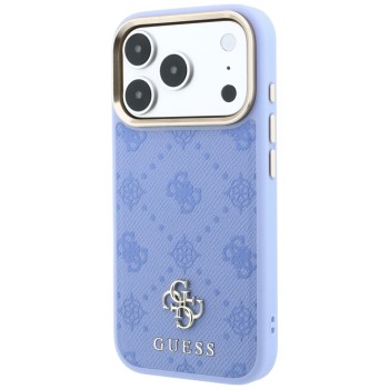 Guess Peony 4G Small Logo MagSafe Case for iPhone 18 Pro / 17 Pro - Light Blue