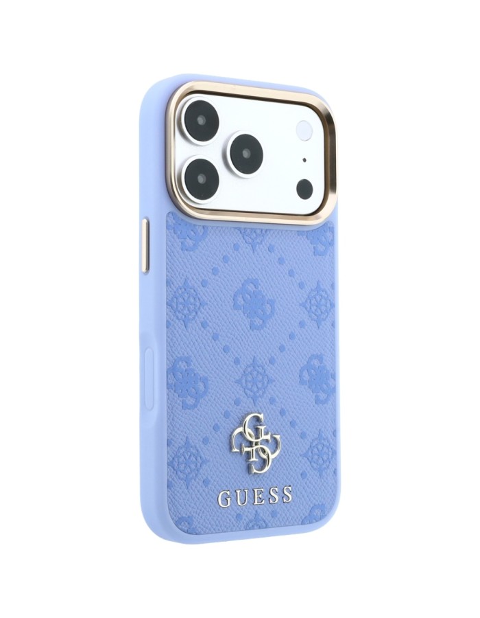 Guess Peony 4G Small Logo MagSafe Case for iPhone 18 Pro / 17 Pro - Light Blue