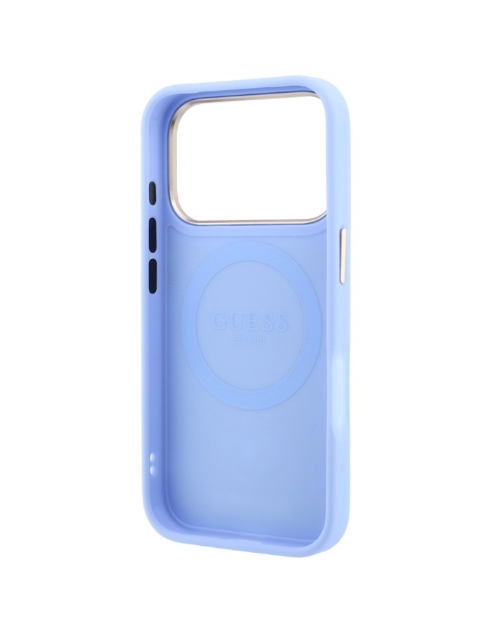 Guess Peony 4G Small Logo MagSafe Case for iPhone 18 Pro / 17 Pro - Light Blue
