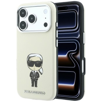 Karl Lagerfeld Smooth Ikonik Sketch MagSafe Case for iPhone 18 Pro Max / 17 Pro Max - Beige