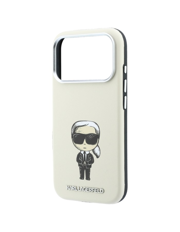 Karl Lagerfeld Smooth Ikonik Sketch MagSafe Case for iPhone 18 Pro Max / 17 Pro Max - Beige