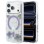 Guess Resin Flowers Glitter MagSafe Case for iPhone 18 Pro / 17 Pro - Purple