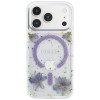 Guess Resin Flowers Glitter MagSafe Case for iPhone 18 Pro / 17 Pro - Purple
