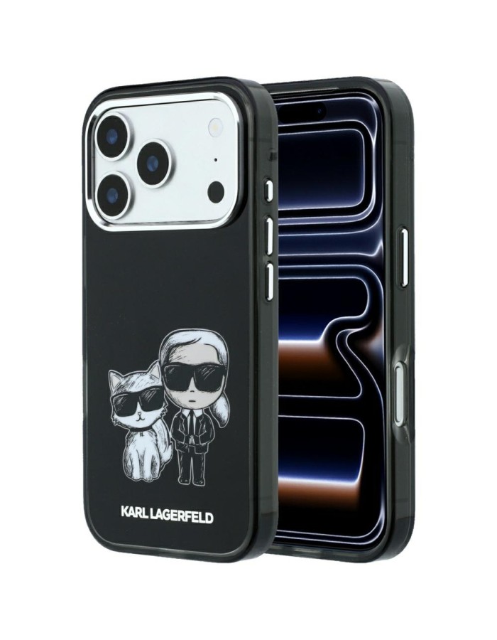 Karl Lagerfeld Smooth Karl & Choupette Bodies Sketch MagSafe Case for iPhone 18 Pro Max / 17 Pro Max - Black Karl Lagerfeld Smooth Karl & Choupette Bodies Sketch MagSafe Case for iPhone 18 Pro Max / 17 Pro Max - Black