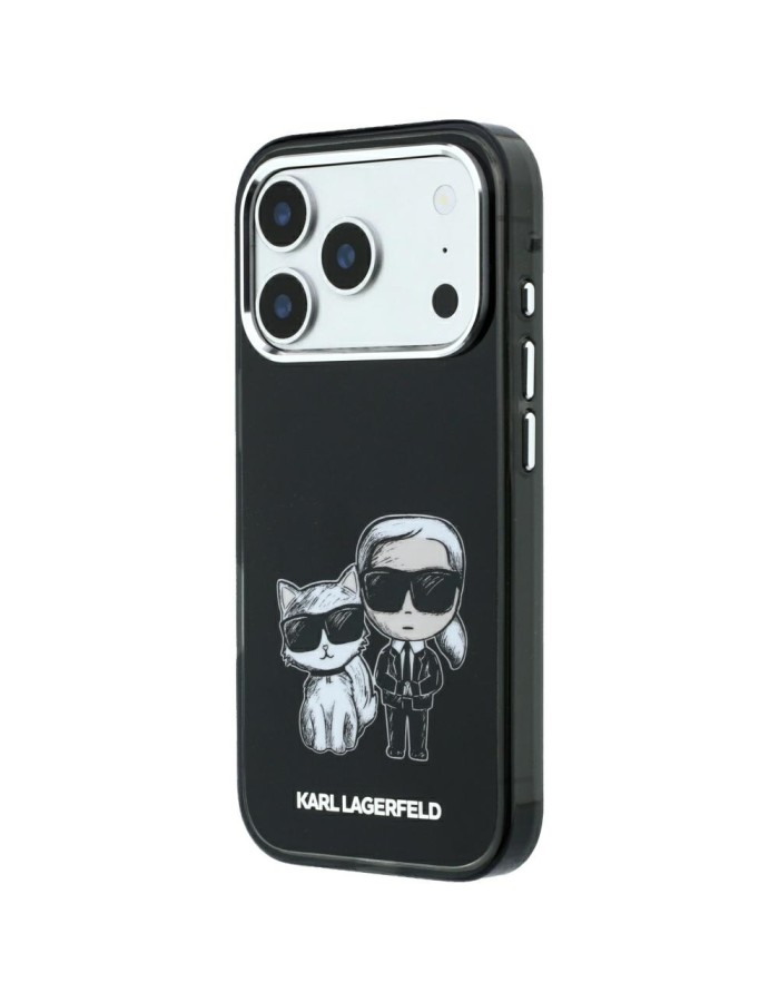 Karl Lagerfeld Smooth Karl & Choupette Bodies Sketch MagSafe Case for iPhone 18 Pro Max / 17 Pro Max - Black Karl Lagerfeld Smooth Karl & Choupette Bodies Sketch MagSafe Case for iPhone 18 Pro Max / 17 Pro Max - Black