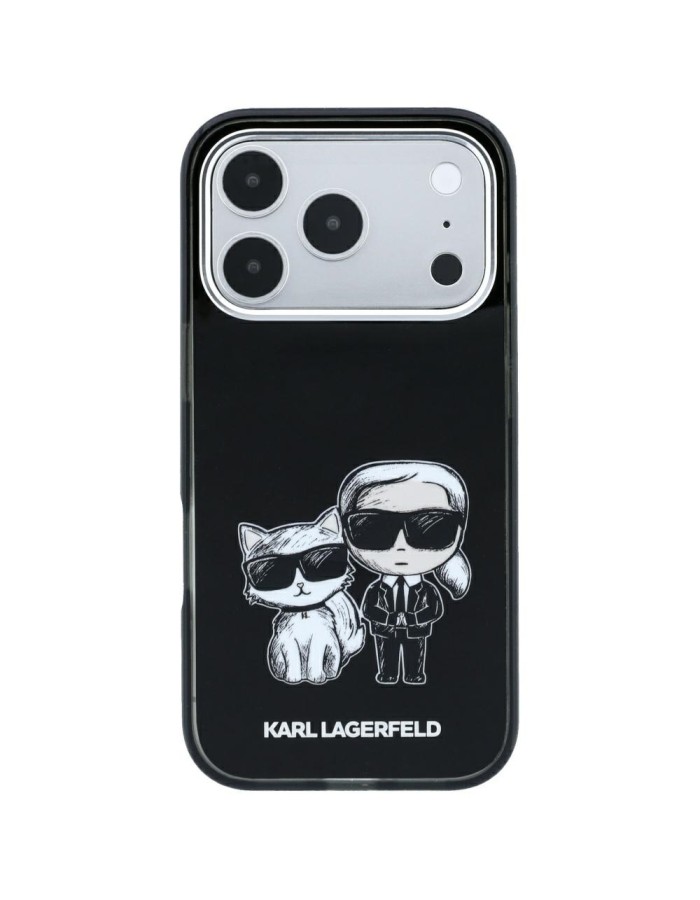 Karl Lagerfeld Smooth Karl & Choupette Bodies Sketch MagSafe Case for iPhone 18 Pro Max / 17 Pro Max - Black Karl Lagerfeld Smooth Karl & Choupette Bodies Sketch MagSafe Case for iPhone 18 Pro Max / 17 Pro Max - Black
