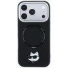 Karl Lagerfeld with Ring Stand 360 Choupette Head Pin MagSafe Case for iPhone 18 Pro / 17 Pro - Black