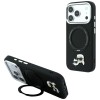 Karl Lagerfeld with Ring Stand 360 Karl & Choupette Heads Pin MagSafe Case for iPhone 18 Pro / 17 Pro - Black Karl Lagerfeld with Ring Stand 360 Karl & Choupette Heads Pin MagSafe Case for iPhone 18 Pro / 17 Pro - Black