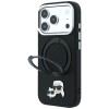 Karl Lagerfeld with Ring Stand 360 Karl & Choupette Heads Pin MagSafe Case for iPhone 18 Pro / 17 Pro - Black Karl Lagerfeld with Ring Stand 360 Karl & Choupette Heads Pin MagSafe Case for iPhone 18 Pro / 17 Pro - Black