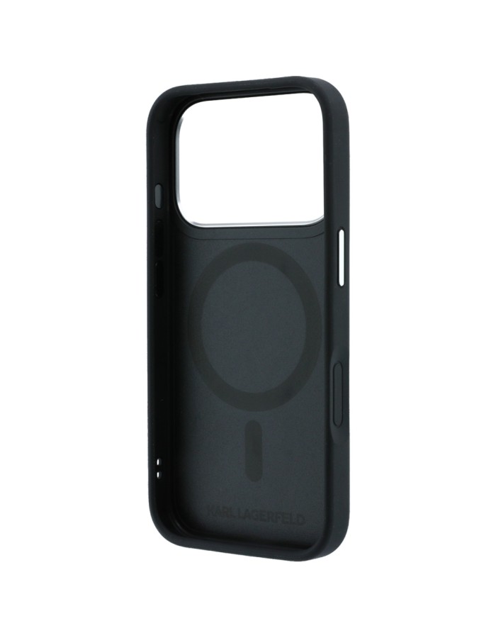 Karl Lagerfeld with Ring Stand 360 Karl & Choupette Heads Pin MagSafe Case for iPhone 18 Pro Max / 17 Pro Max - Black Karl Lagerfeld with Ring Stand 360 Karl & Choupette Heads Pin MagSafe Case for iPhone 18 Pro Max / 17 Pro Max - Black